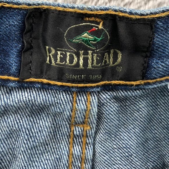 RedHead Mens Jeans Size 42x30 Classic Fit Straight Leg Blue Denim Casual Travel - Picture 9 of 15
